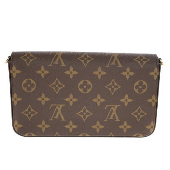 Louis Vuitton Pochette Felicie Fuchsia Brown Shoulder Bag Chain Wallet - Picture 2 of 6